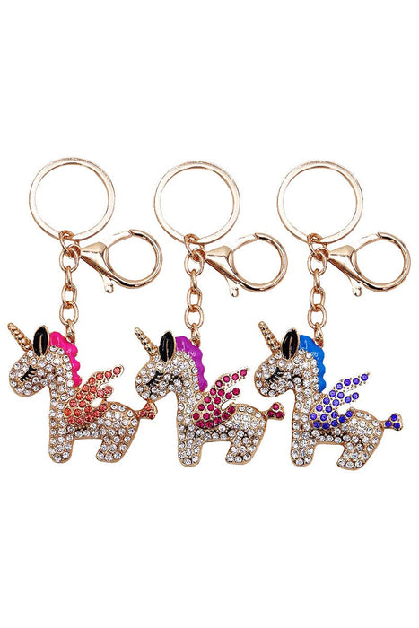 Unicorn Pony Bling Rhinestone Key Chain