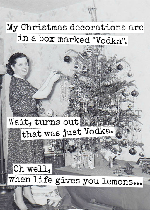 My Christmas Decorations Are In A Box Marked "Vodka"...