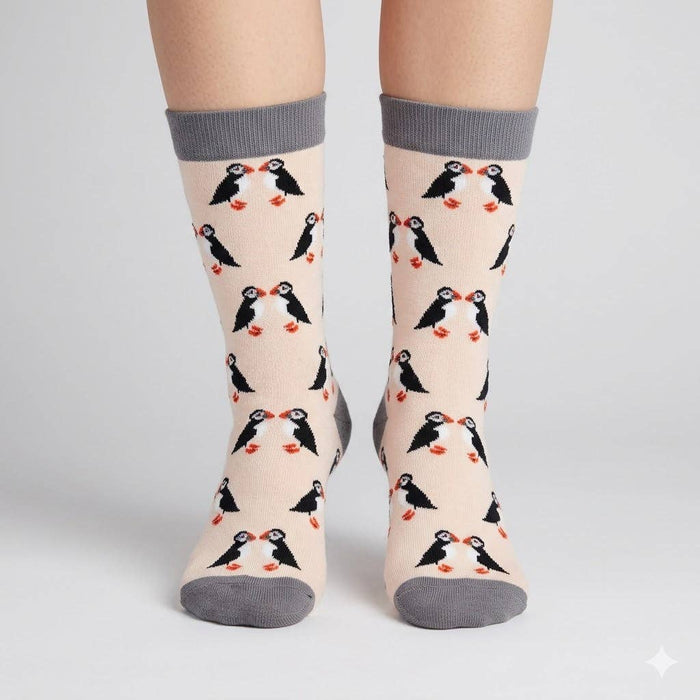 Atlantic Puffin Bird Crew Socks