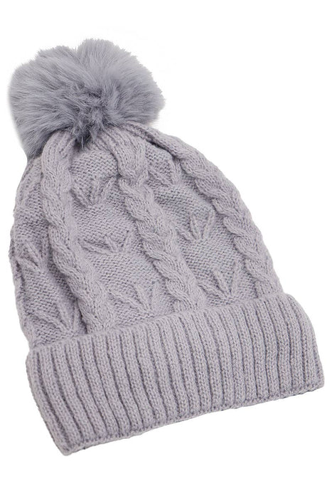 Whisker Coil Knitted Sherpa Fleece Lined Beanie