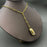 18K Gold Plated S.Steel Sugar Cube Pendant Necklace - FGS