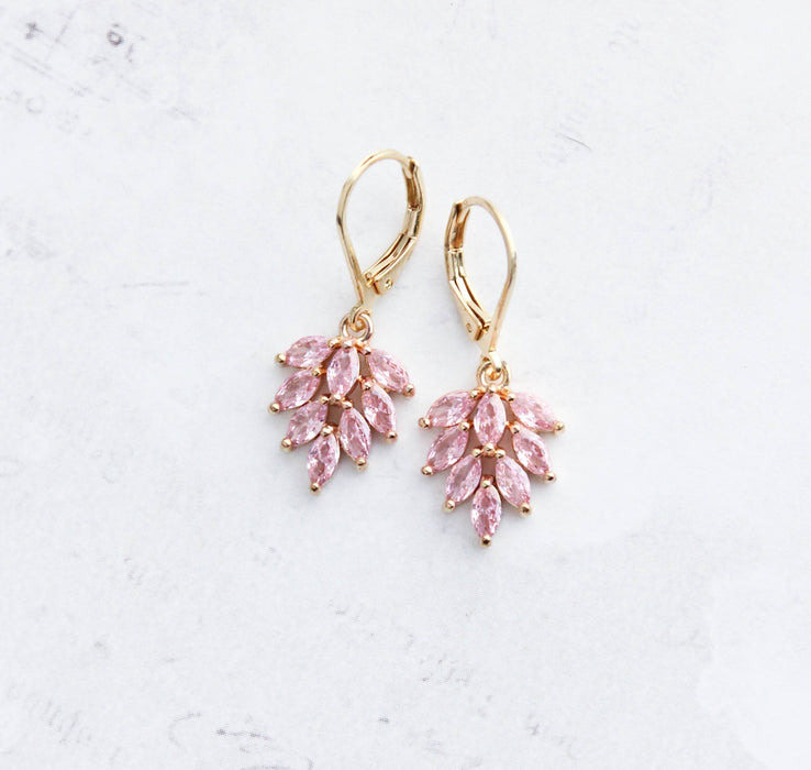 Little Leaf Earrings | Rhinestone Earrings