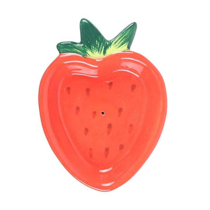 Strawberry Ceramic Incense Holder Plate