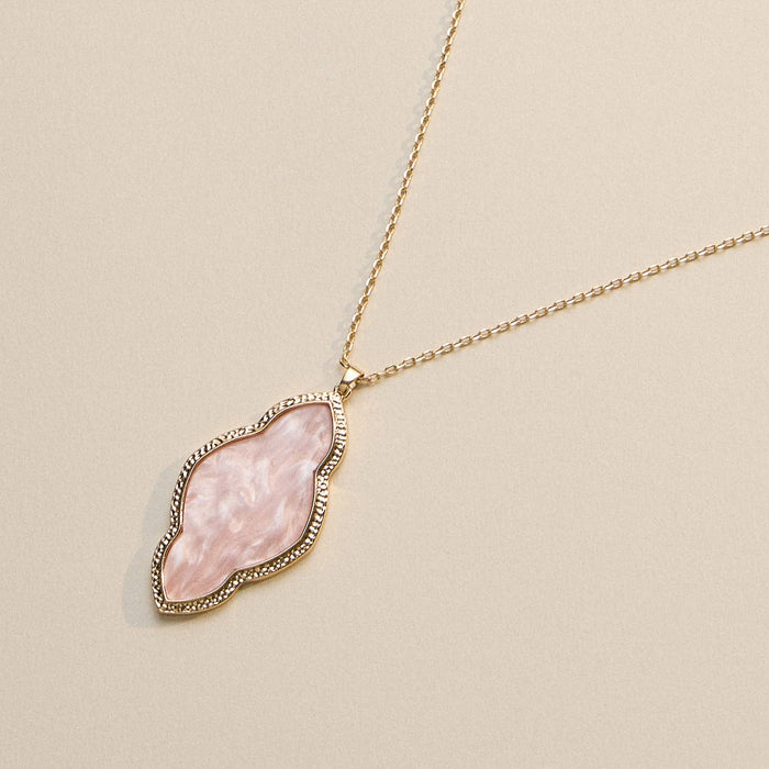 Iridescent Cloud-Shaped Pendant Necklace