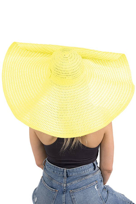 Extra Wide Floppy Wire Brim Straw Sun Hat