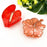 Red Floral Acetate Hair Claw Clip