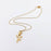 18K Gold Plated Stainless Steel Rose Pendant Necklace - FGS