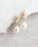 Glass Leaf Post Earrings | Baroque Pearl | Gold or Silver
