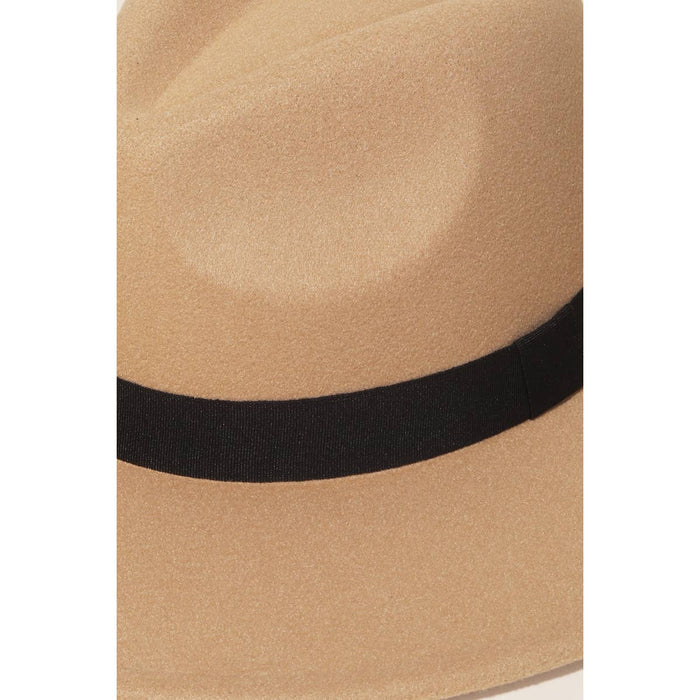 Flat Western Wide Brim Ribbon Hat