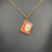 Enamel Book 18K Golden S.Steel Necklace