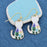 Floral Feline White Cat Earrings