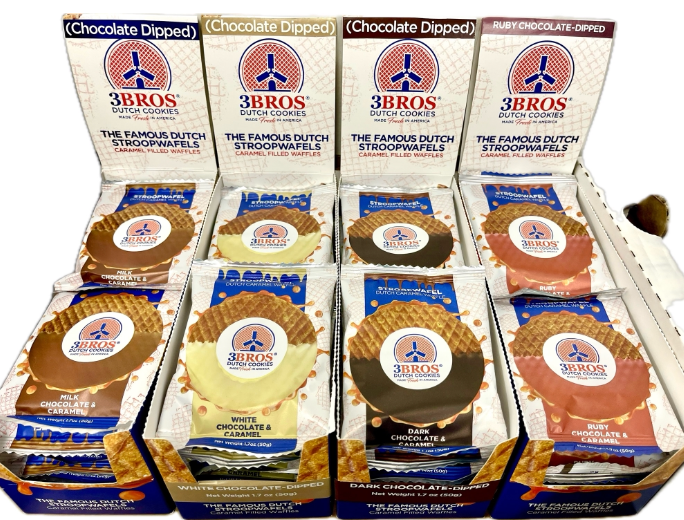 16 White Chocolate Dipped Stroopwafels