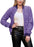 Women's Sparkly Sequin Jacket Glitter Long Sleeves Front Zip