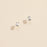 CZ Small Rectangle Gold Dip Stud Earrings