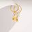 18K Gold PVD Stainless Steel Coin Pendant Huggie Earrings