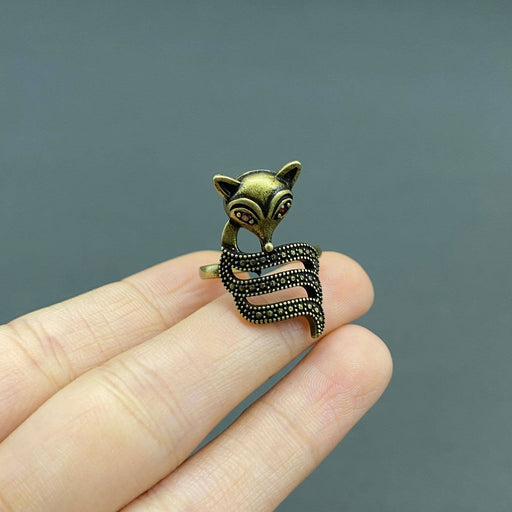 Vintage Fox Bronze Adjustable Ring