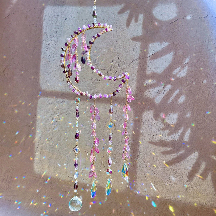 Whimsy Crystal Suncatcher: Amethyst, Aventurine, Rose Quartz