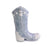 Vase/Planter Ceramic Western Boot 11.5" Blue