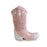 Vase/Planter Ceramic Western Boot 11.5" Pink
