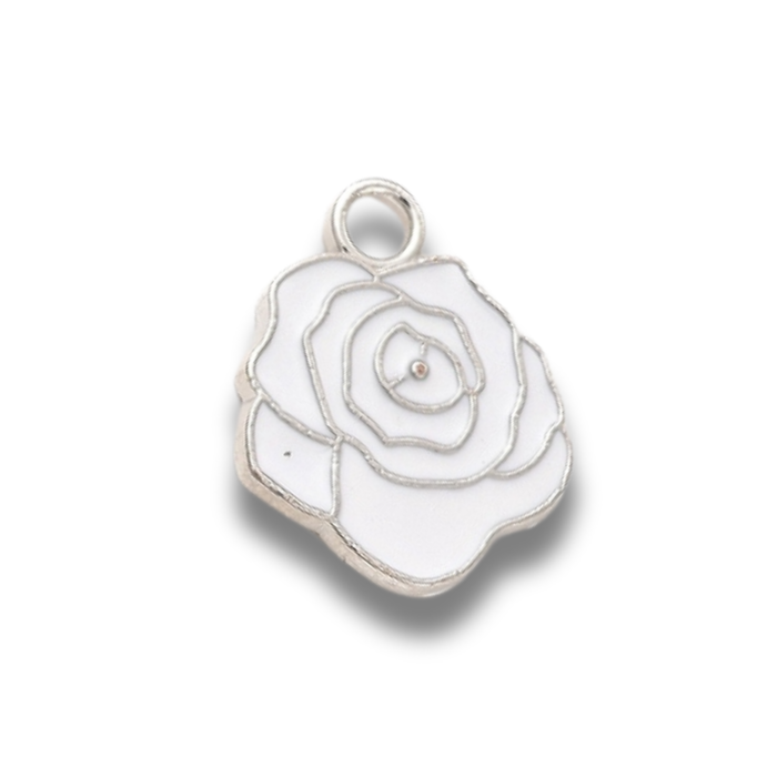 Rose Silver Charm