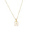 Mio Queena - Square Initial 18K Gold-plated Stainless Steel Necklace: Golden E (including chain)