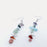 Handmade Colorful Natural Gravel Pendant Earrings