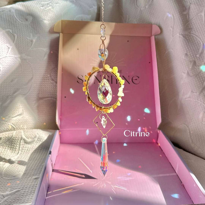 Aura Crystal Suncatcher - Gem Decor Gift for Home