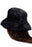 Solid Faux Fur Bucket Hat - Diamond Quilted Fabric
