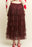 TIERED TULLE MESH MAXI-MIDI SKIRT