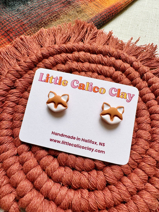Fox Studs | Polymer Clay Earrings 
