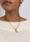 18K Gold Angel Wing Charm Holder Necklace Gift Set
