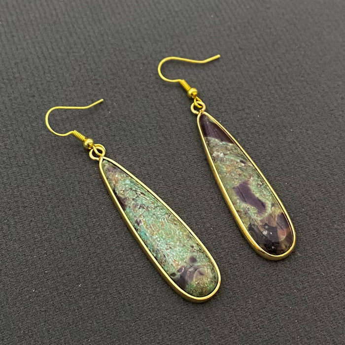 Natural Stone Drop Dangle Earrings