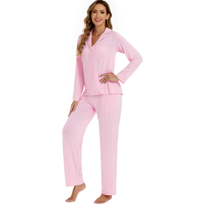 Women's Bamboo Viscose Long-Sleeve Pajama Set