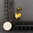 Two Tone Star Heart Charm 18K Golden S.Steel Earrings