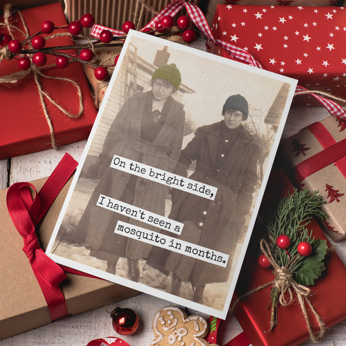 Funny Christmas Card. On The Bright Side, I Haven't Seen...