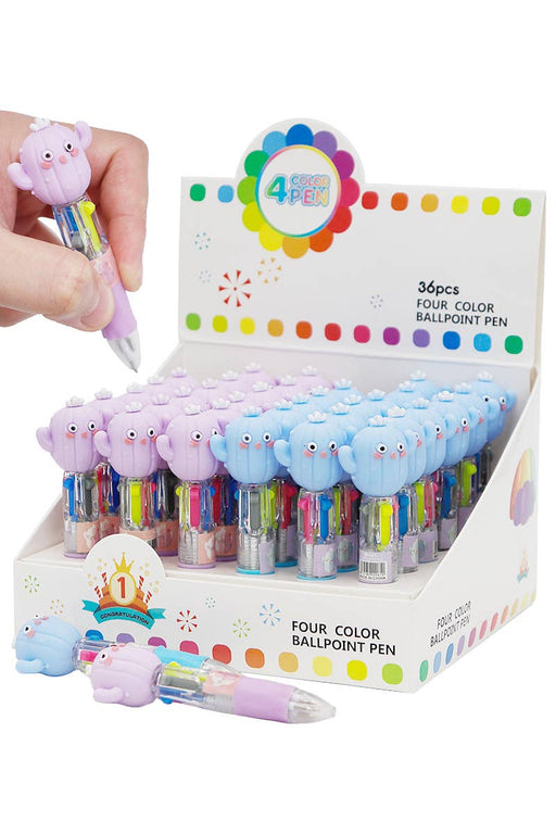 Mini Cactus 4-in-1 Multicolor Pen - 36 pcs