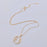 Hollow Star Moon Inlaid Opal Gold Plated Necklace - MS
