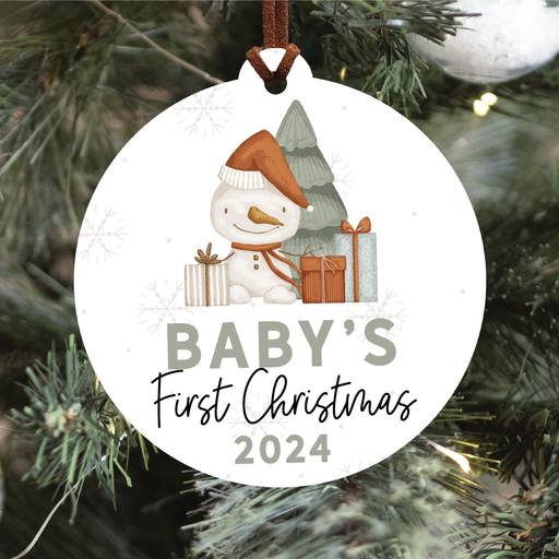 Baby's First Christmas Ornament 2024 | Snowman