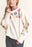 Floral Embroidered Round Neck Sweater Top