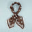 Polka Dot With Dotted Border Print Satin Square Scarf