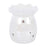 Iridescent White Snowflake Winter Oil Burner and Wax Warmer