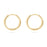 18K Gold PVD Stainless Steel Classic Hoop Huggie Earrings