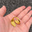 18K Gold Plated Stainless Steel Leaf Adjustable Ring - FGS