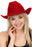Plain Faux Felt Cowboy Wide Brim Hat