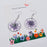 Queen Anne's Lace Round Pendant Dried Flowers Earrings - PDF