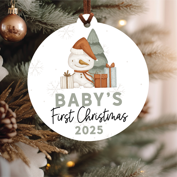 Baby's First Christmas Ornament 2025 | Snowman