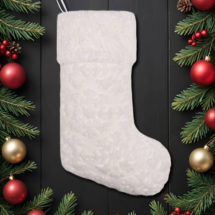 Luxurious Plush Gold Sequin Christmas Stockings