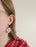 Glitter Peppermint Hoops | Polymer Clay Earrings 