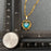 Sparkling Heart Zircon Charm 18K Gold Plated SS Necklace-FGS
