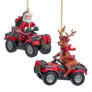 Orn Santa/Deer on ATV